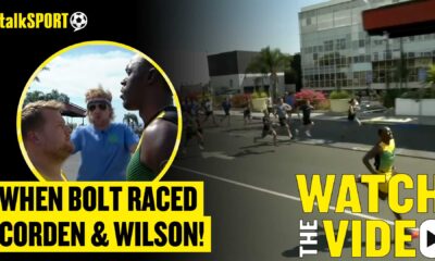 Usain Bolt James Corden Owen Wilson Race