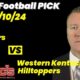 Utep Miners Vs Western Kentucky Hilltoppers Football