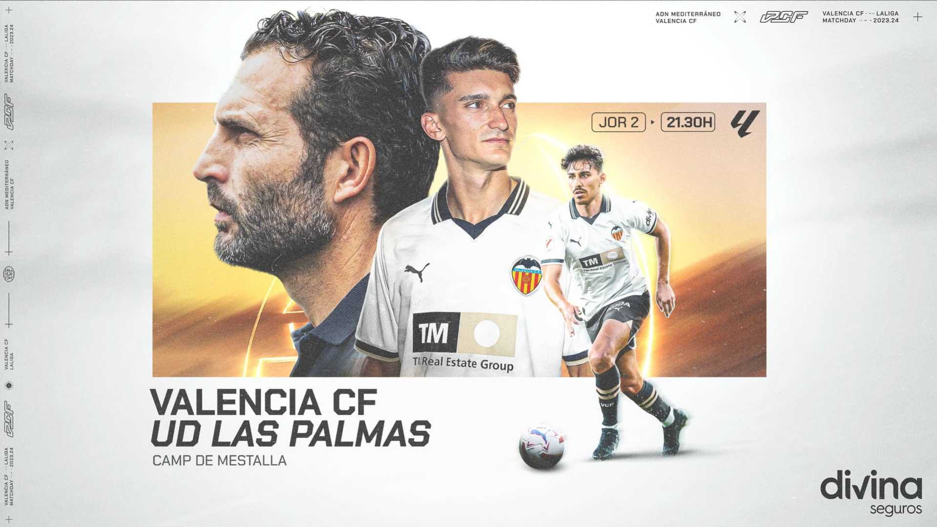 Valencia Cf Vs Ud Las Palmas Laliga Match Mestalla Stadium