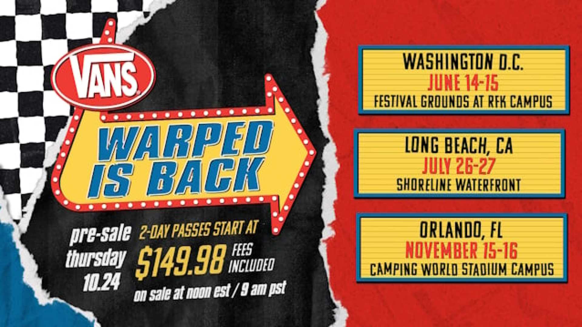 Vans Warped Tour 2025 Return Cities And Dates