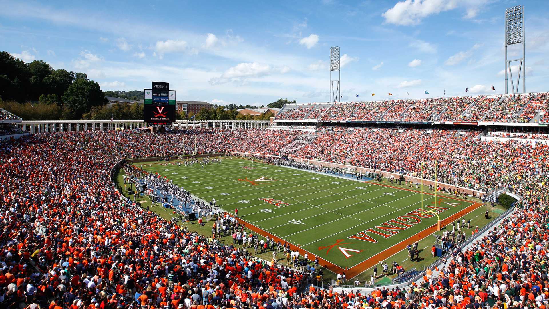 Virginia Vs North Carolina Football Game At Scott Stadium