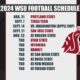 Washington State University Cougars Football Schedule 2024