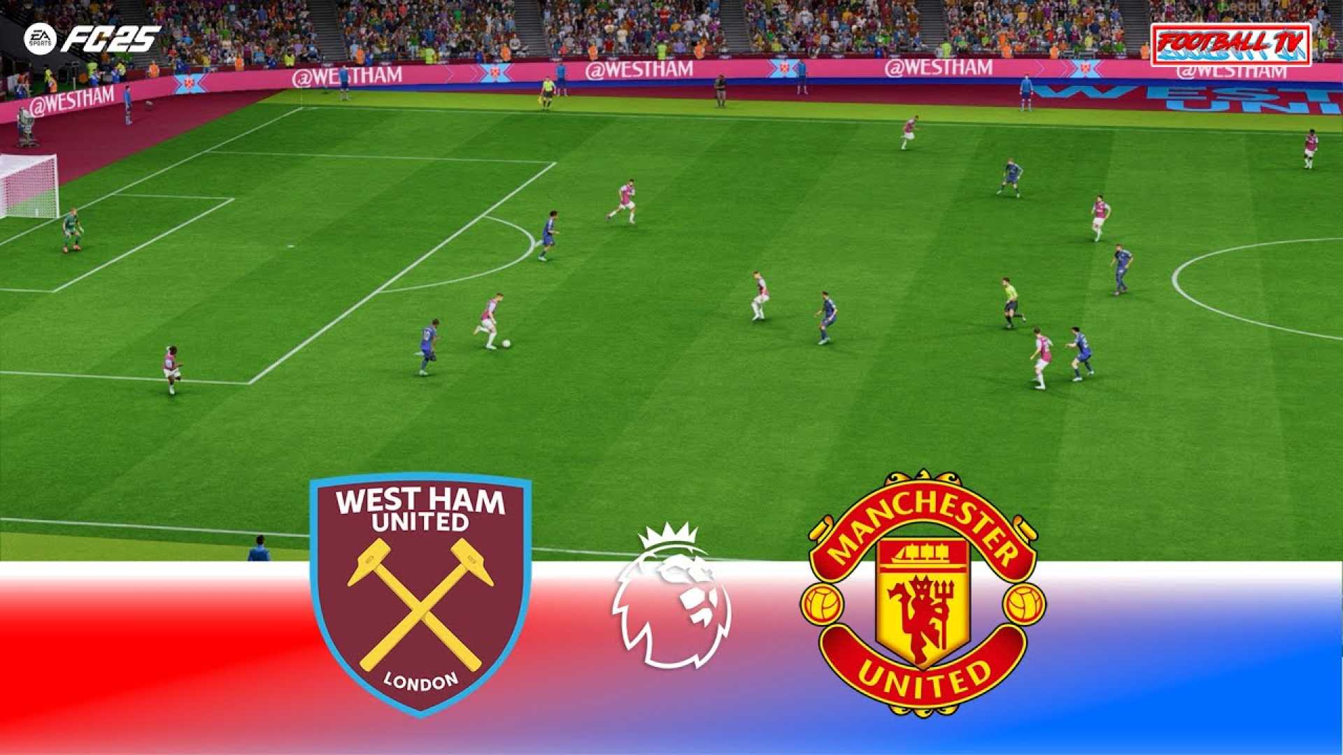 West Ham United Vs Manchester United Premier League Match