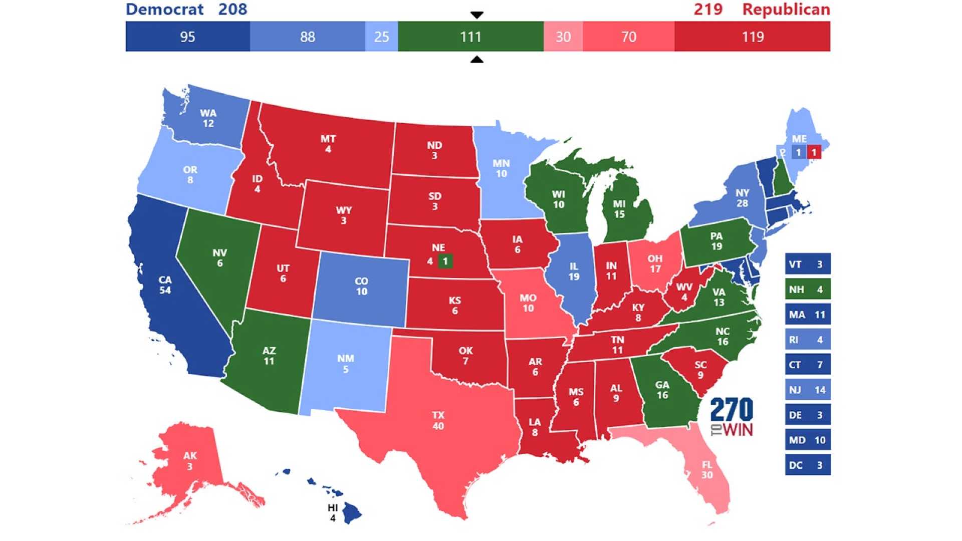 2024 Presidential Election Electoral Map