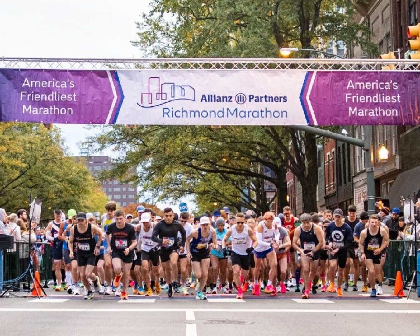 2024 Richmond Marathon Runners At Starting Line