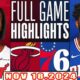 76ers Vs Heat Nba Game November 18 2024