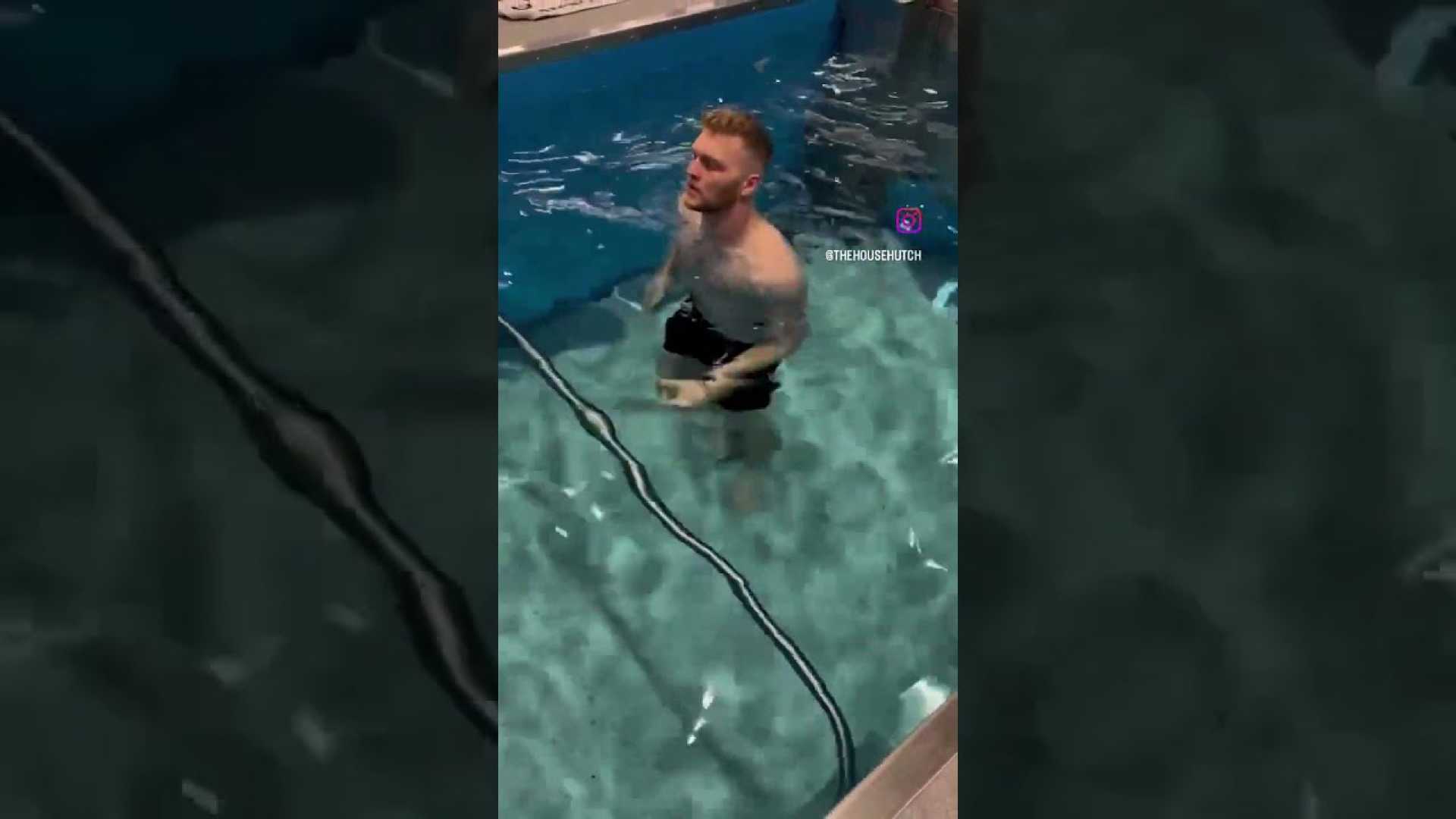 Aidan Hutchinson Rehab Pool Work