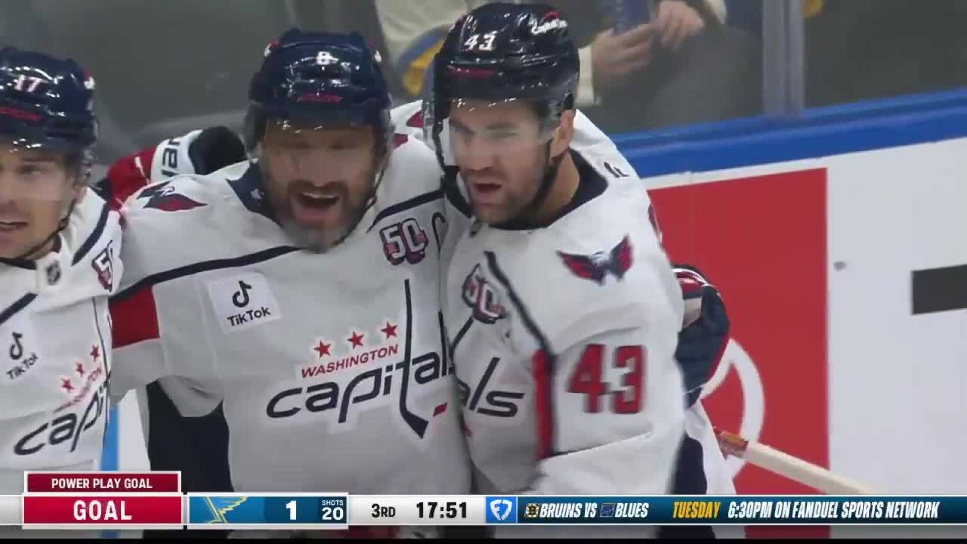 Alex Ovechkin Scoring Goal Against St. Louis Blues