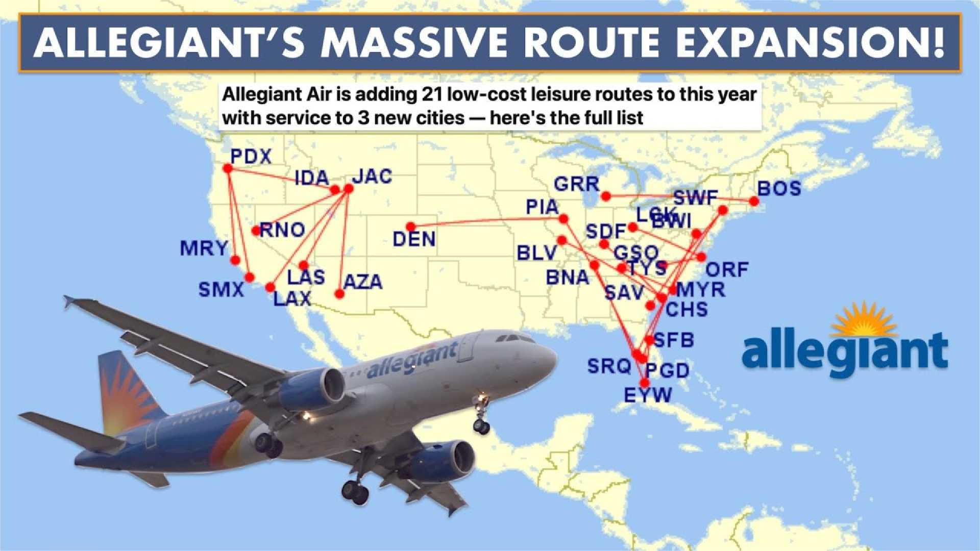 Allegiant Airlines New Routes Expansion