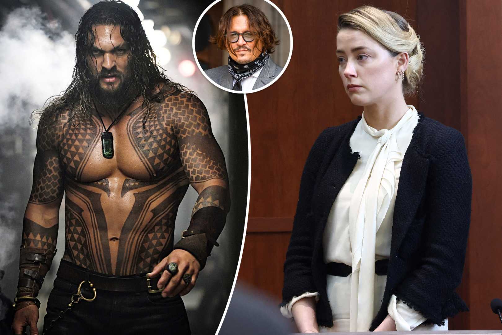 Amber Heard And Jason Momoa On Aquaman Set