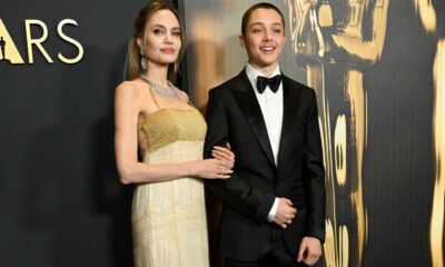 Angelina Jolie And Knox Jolie Pitt Red Carpet Governors Awards 2024