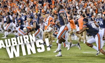 Auburn Tigers Football Team Celebrating A Win