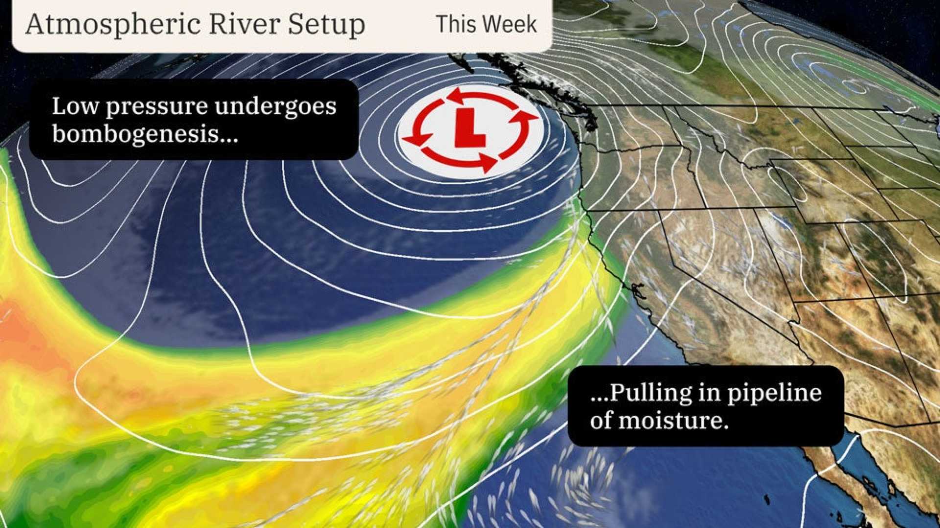 Bomb Cyclone West Coast Atmospheric River