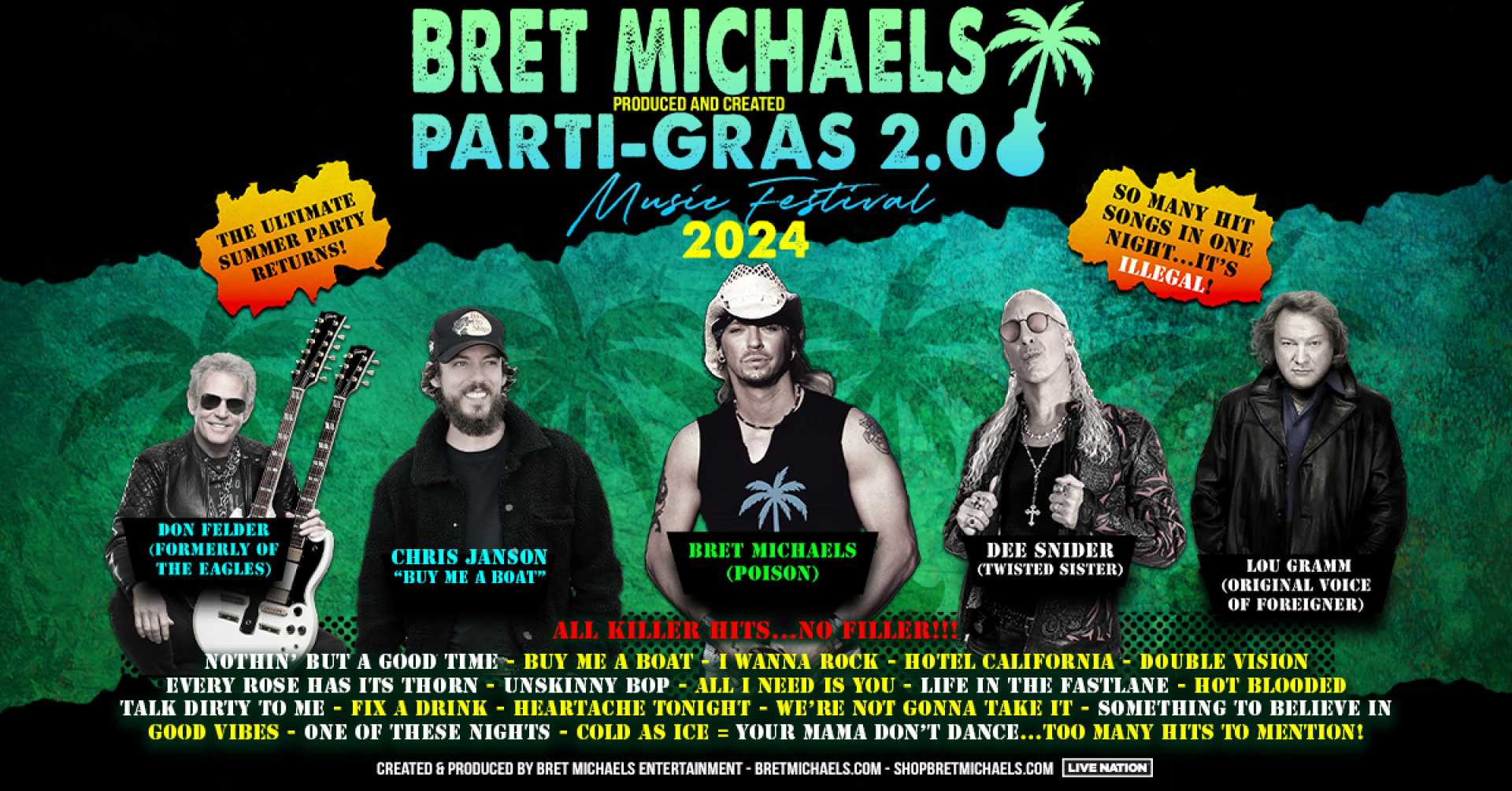 Bret Michaels Ac/dc Parti Gras Tour