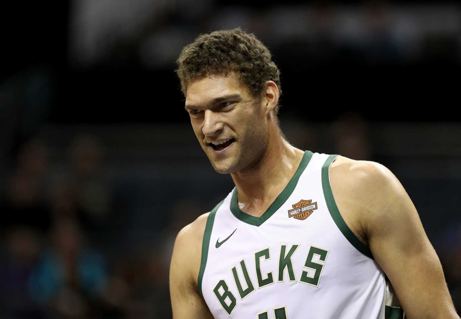 Brook Lopez Playing For The Milwaukee Bucks