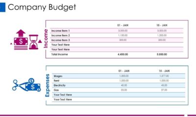 Business Pitch Presentation Budget Outline