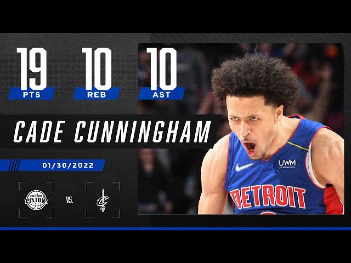 Cade Cunningham Triple Double Stats