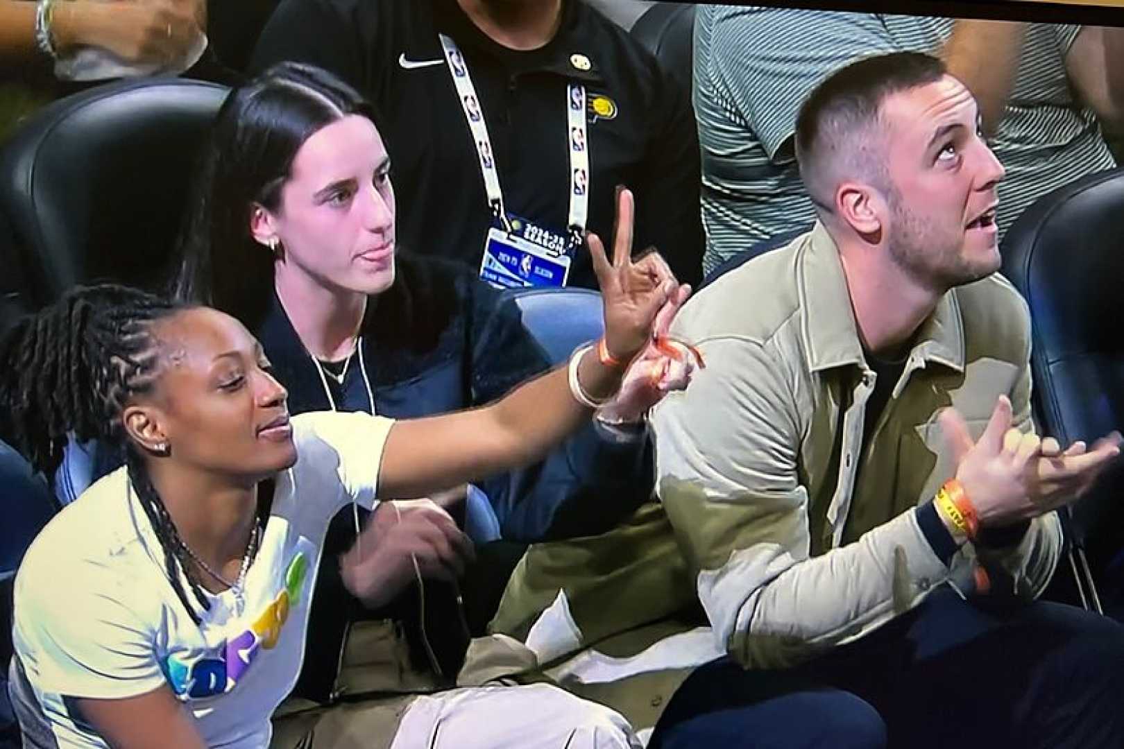 Caitlin Clark And Connor Mccaffery At Sports Event