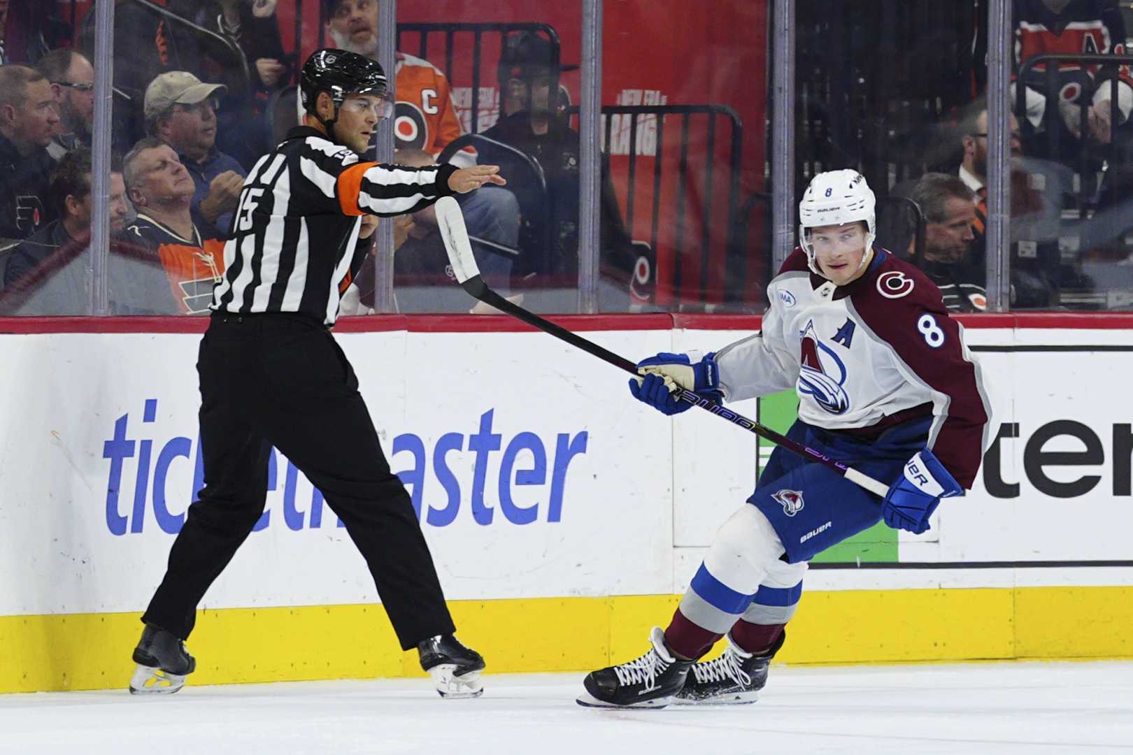 Cale Makar Scoring Against Philadelphia Flyers