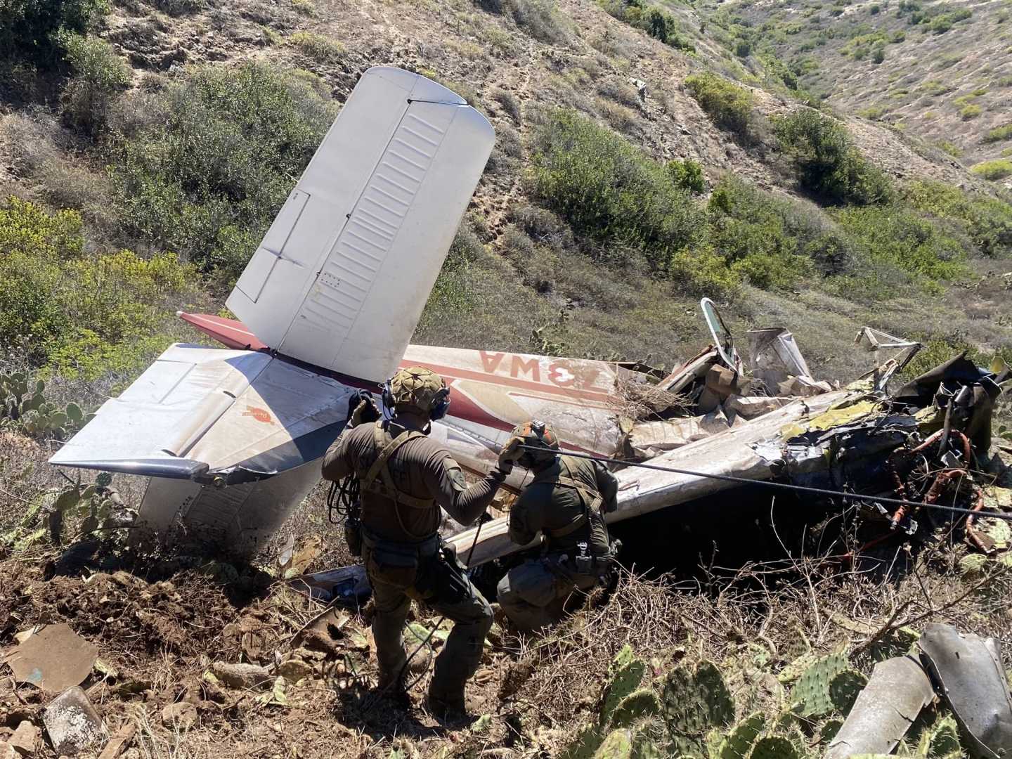 Catalina Airport Crash Site Beech 95 B55