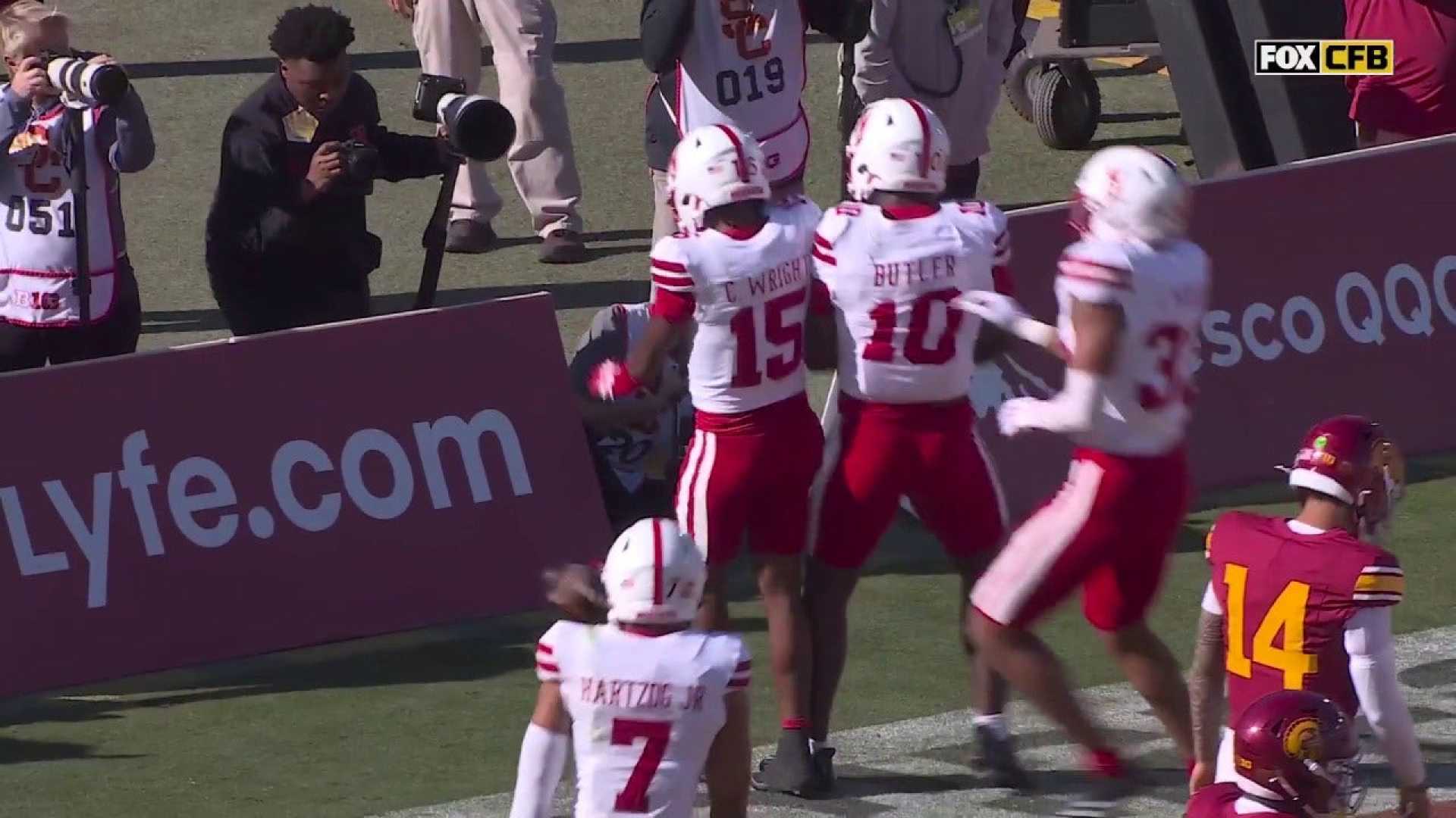 Ceyair Wright Interception Return Touchdown Nebraska Vs Usc