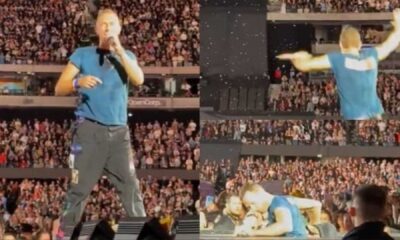 Chris Martin Falls Through Stage Trap Door Coldplay Melbourne Concert