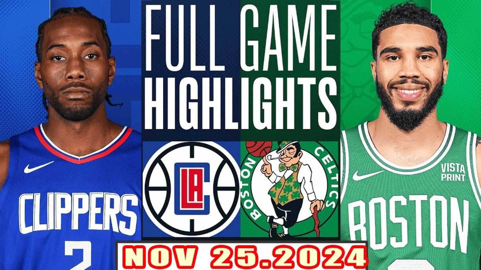 Clippers Vs Celtics Nba Game November 25 2024