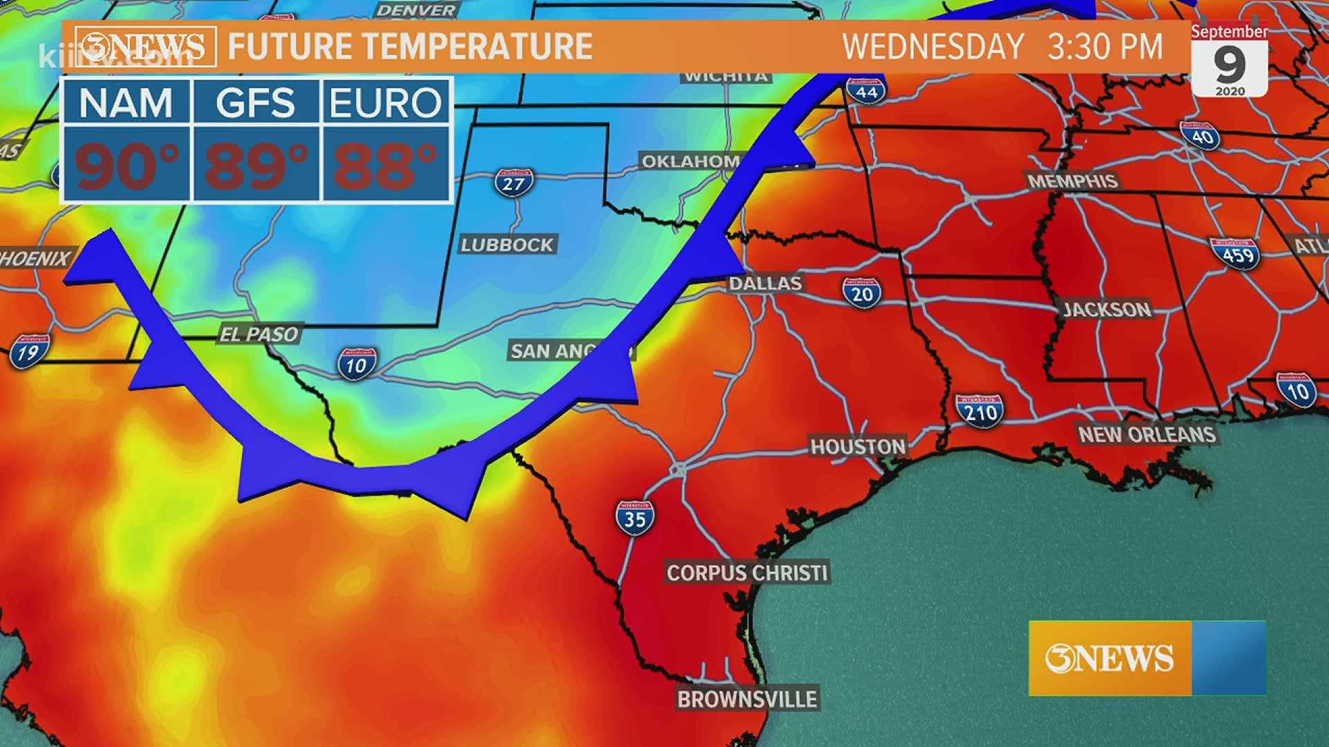 Cold Front Texas Weather Forecast