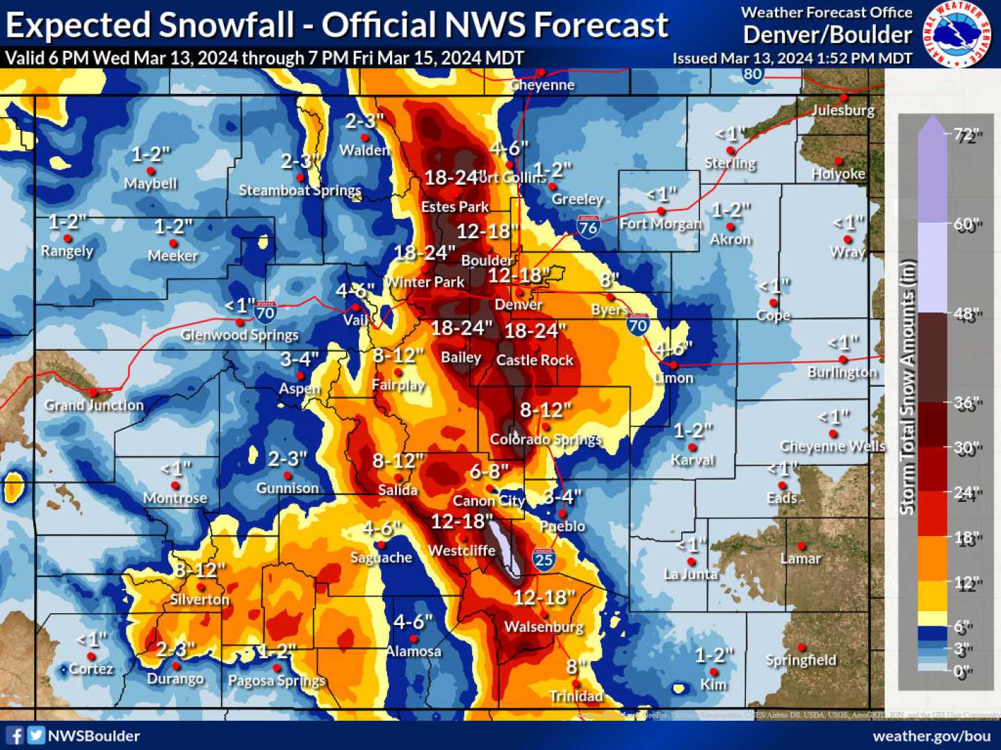 Colorado Snowstorm 2024 Snow Totals