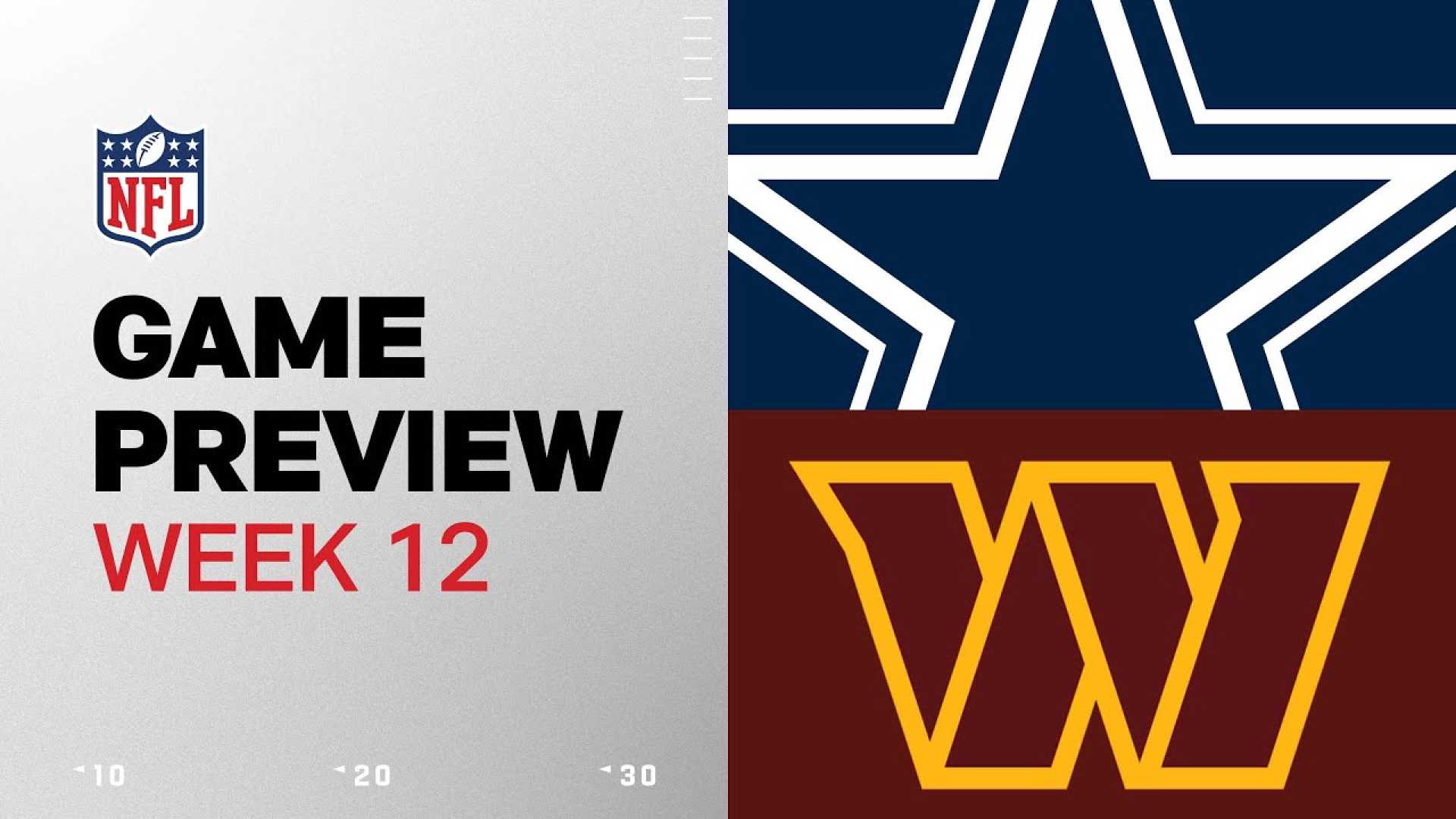 Cowboys Vs Commanders Week 12 Nfl Game