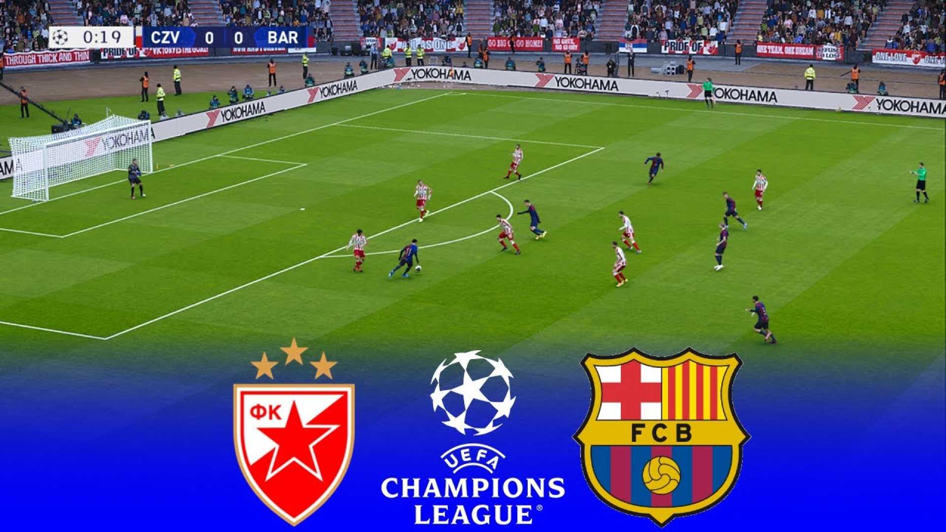 Crvena Zvezda Vs Barcelona Champions League Match