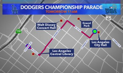 Dodgers World Series Parade Route Downtown Los Angeles