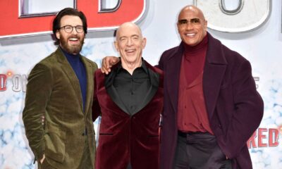 Dwayne Johnson And Chris Evans At Red One Berlin Premiere