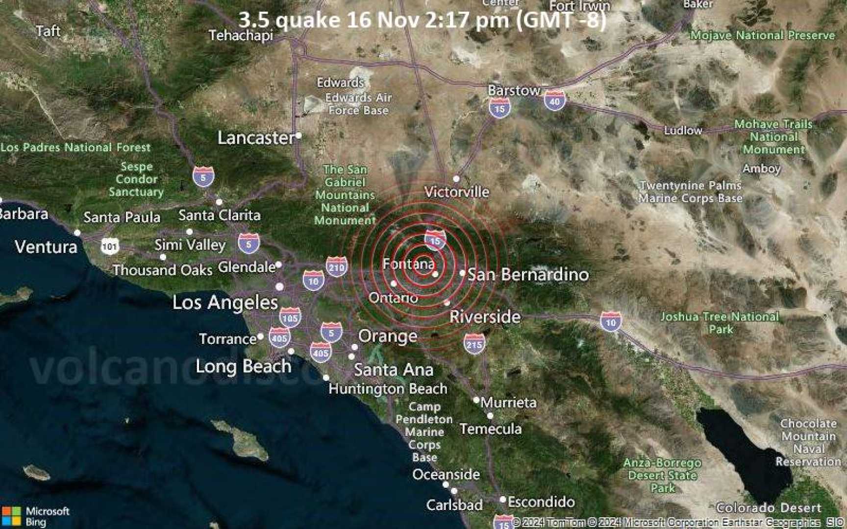 Earthquake Fontana California