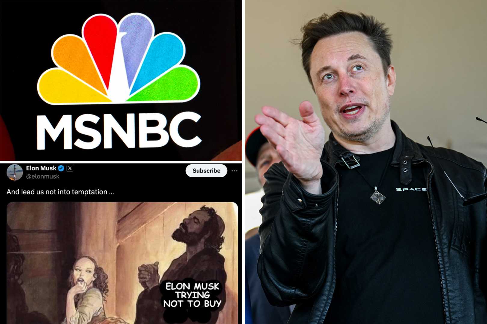 Elon Musk And Msnbc Logo