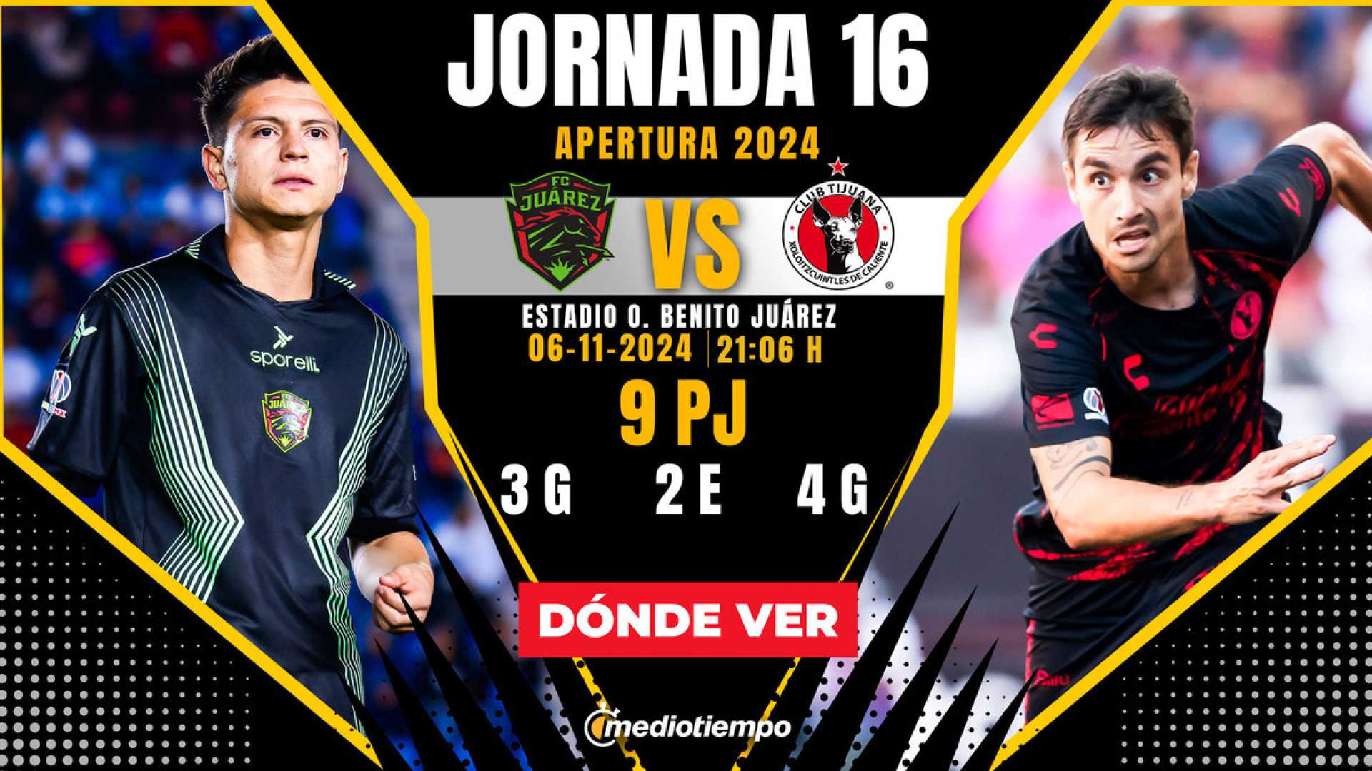 Fc Juárez Vs Club Tijuana Liga Mx Apertura 2024