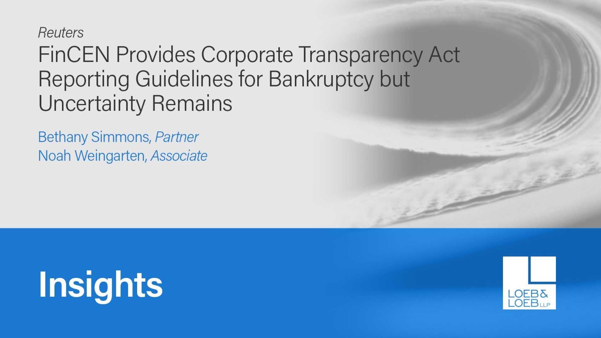 Fincen Corporate Transparency Act Reporting