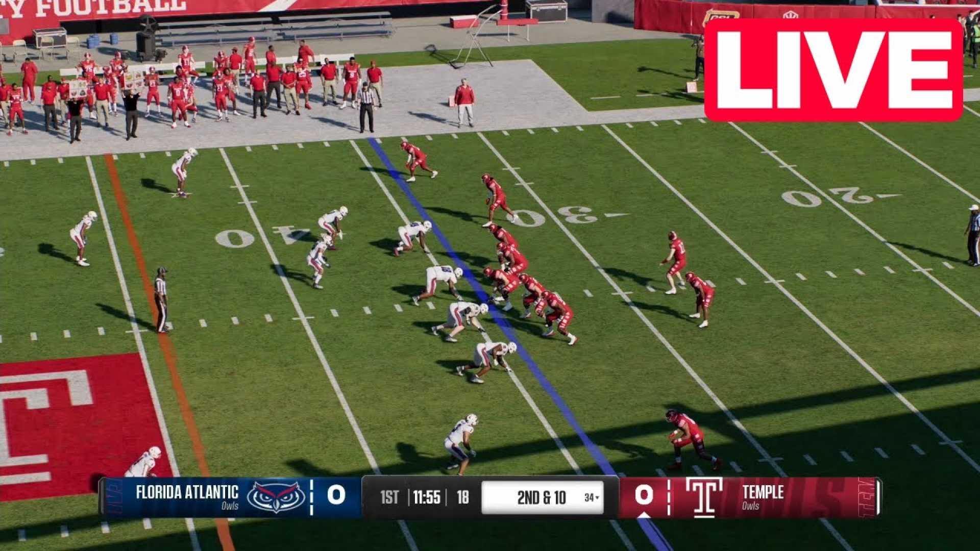 Florida Atlantic Owls Vs Temple Owls Football Game