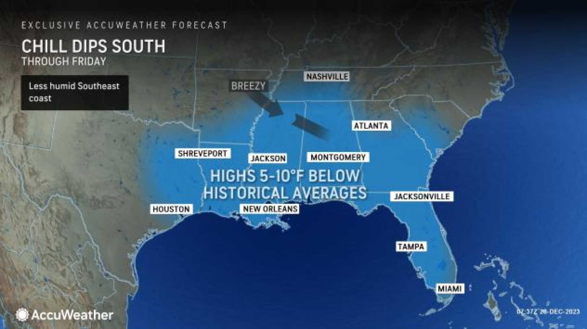 Florida Cold Front Weather Forecast