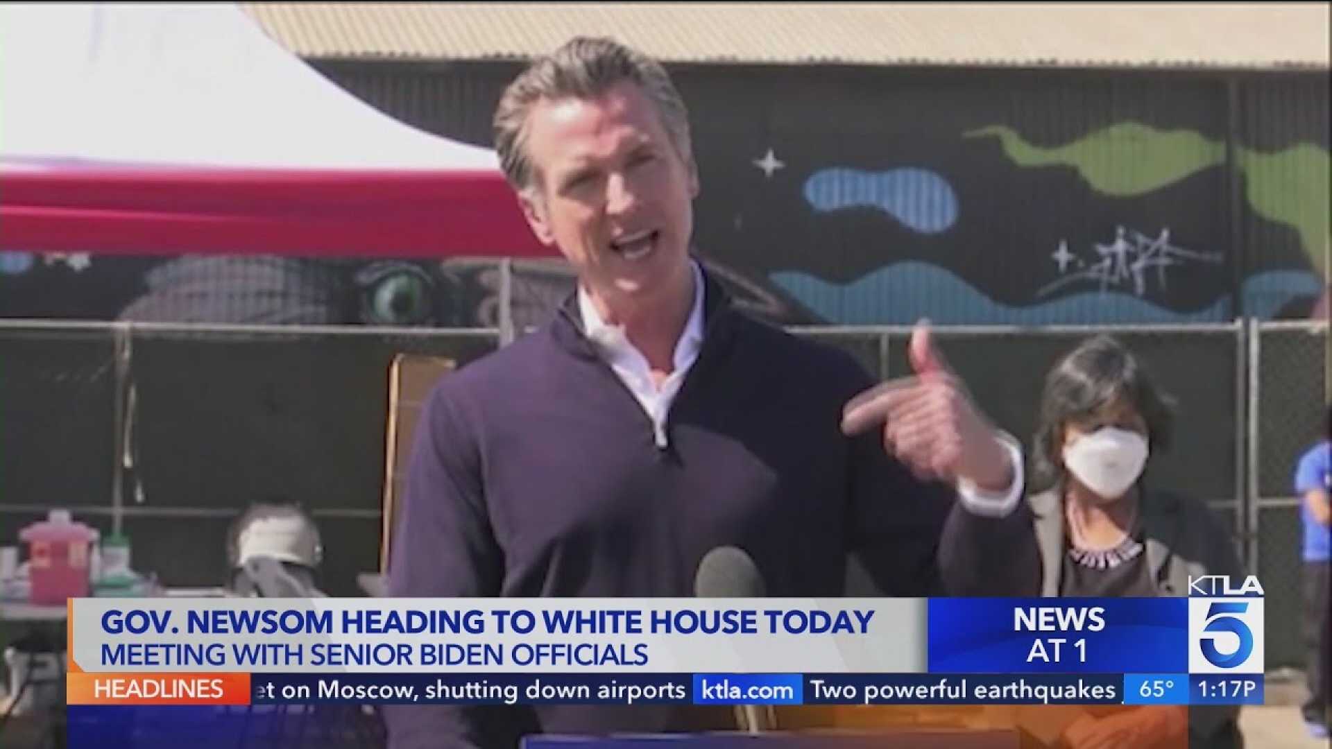 Gavin Newsom Meeting With Biden Administration In Washington Dc