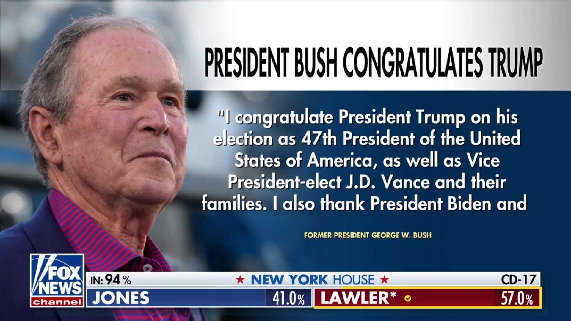 George W. Bush Congratulating Donald Trump