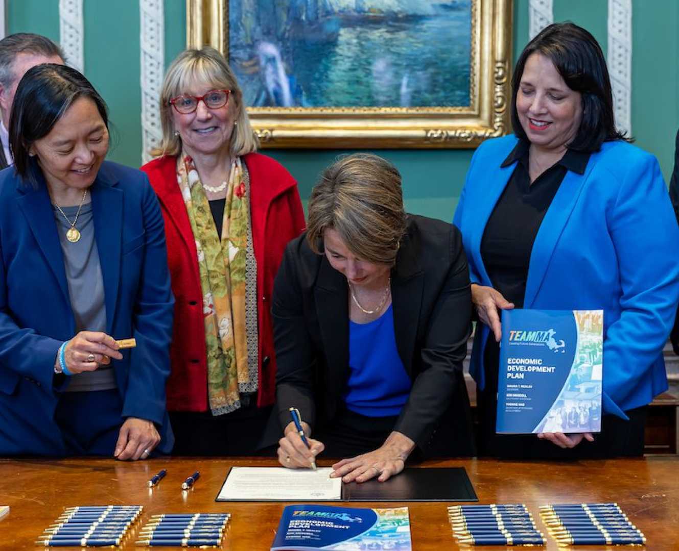 Governor Maura Healey Signing Economic Development Bill