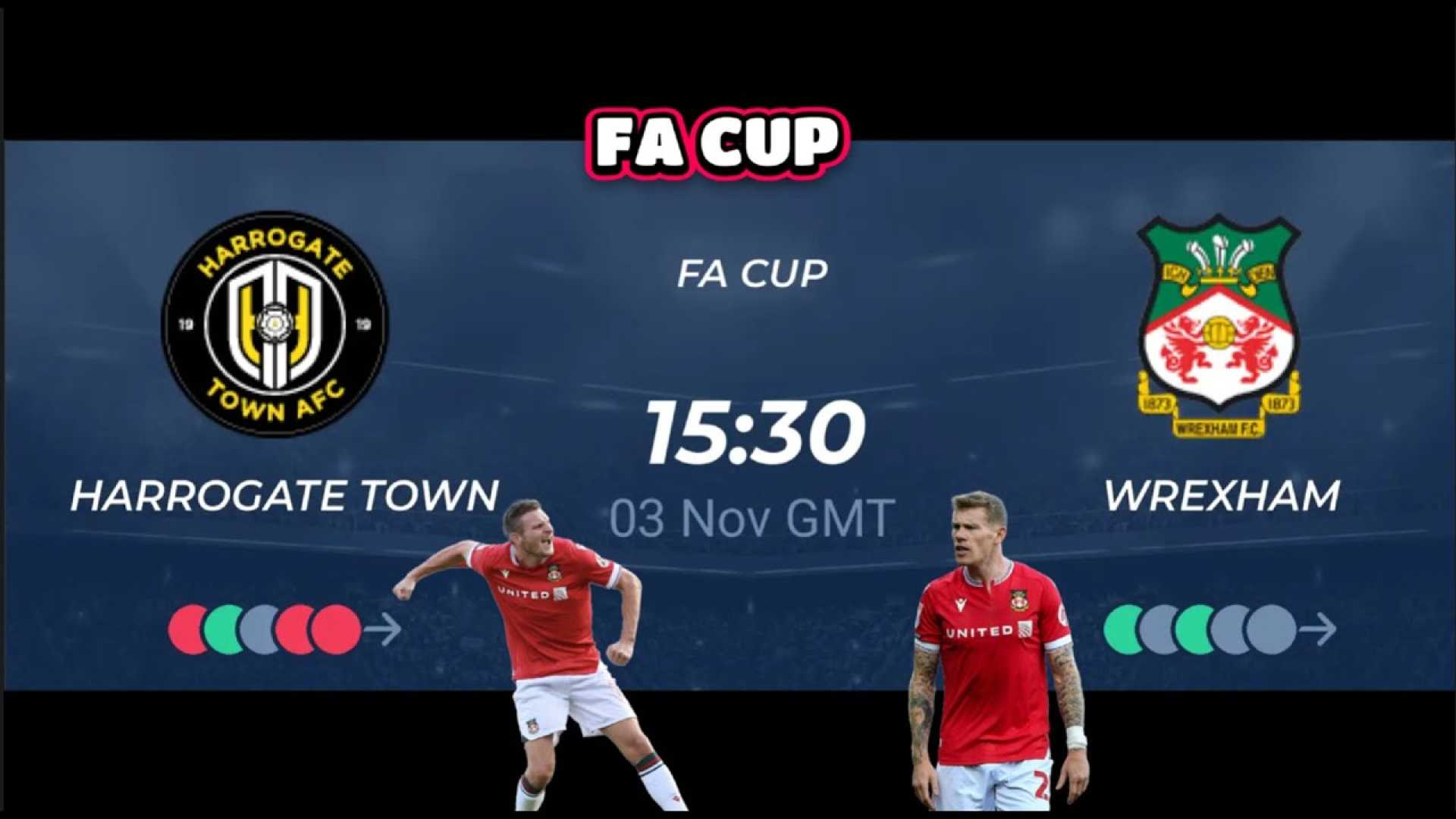 Harrogate Town Vs Wrexham Fa Cup Match