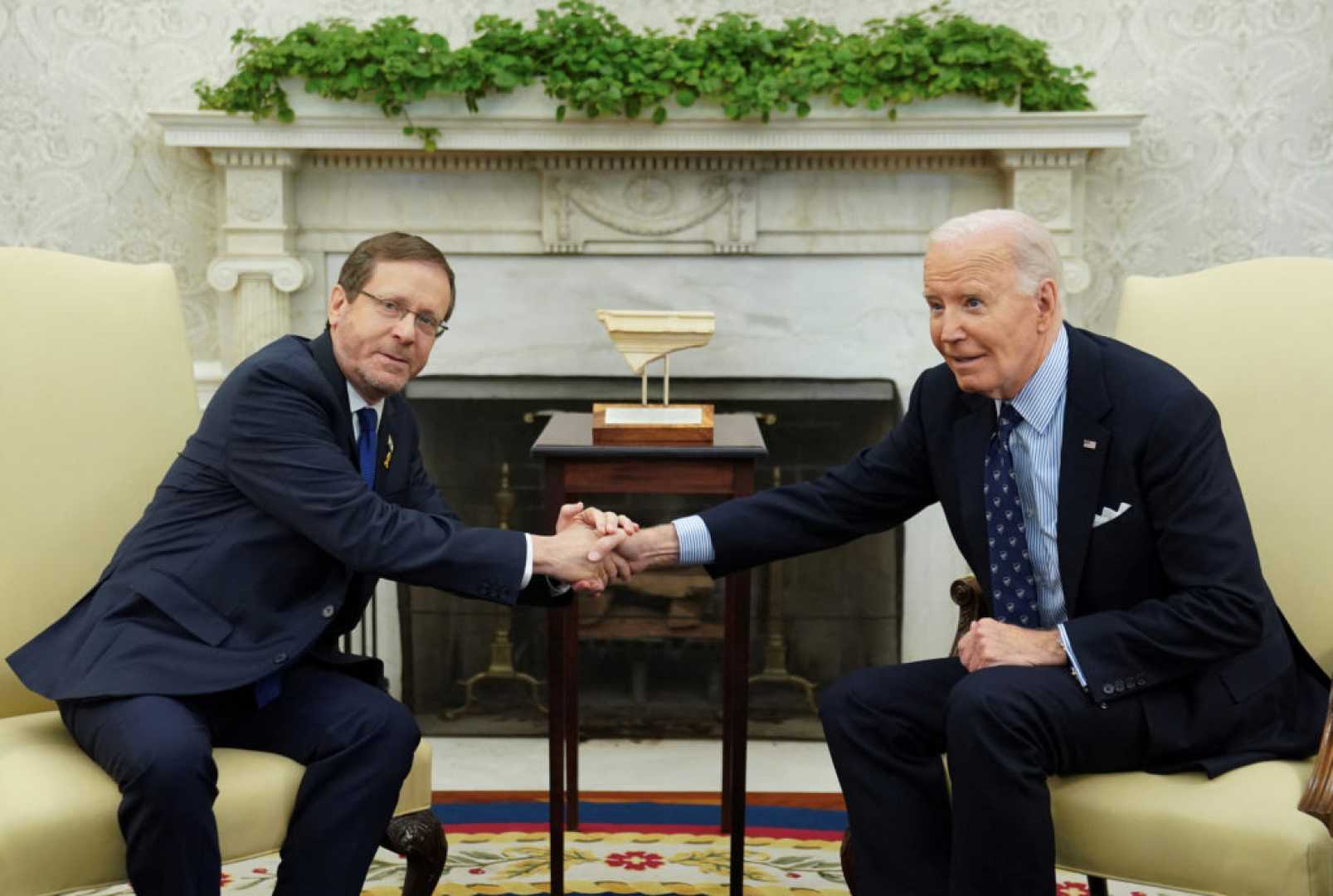 Herzog And Biden Meeting On Israel Support