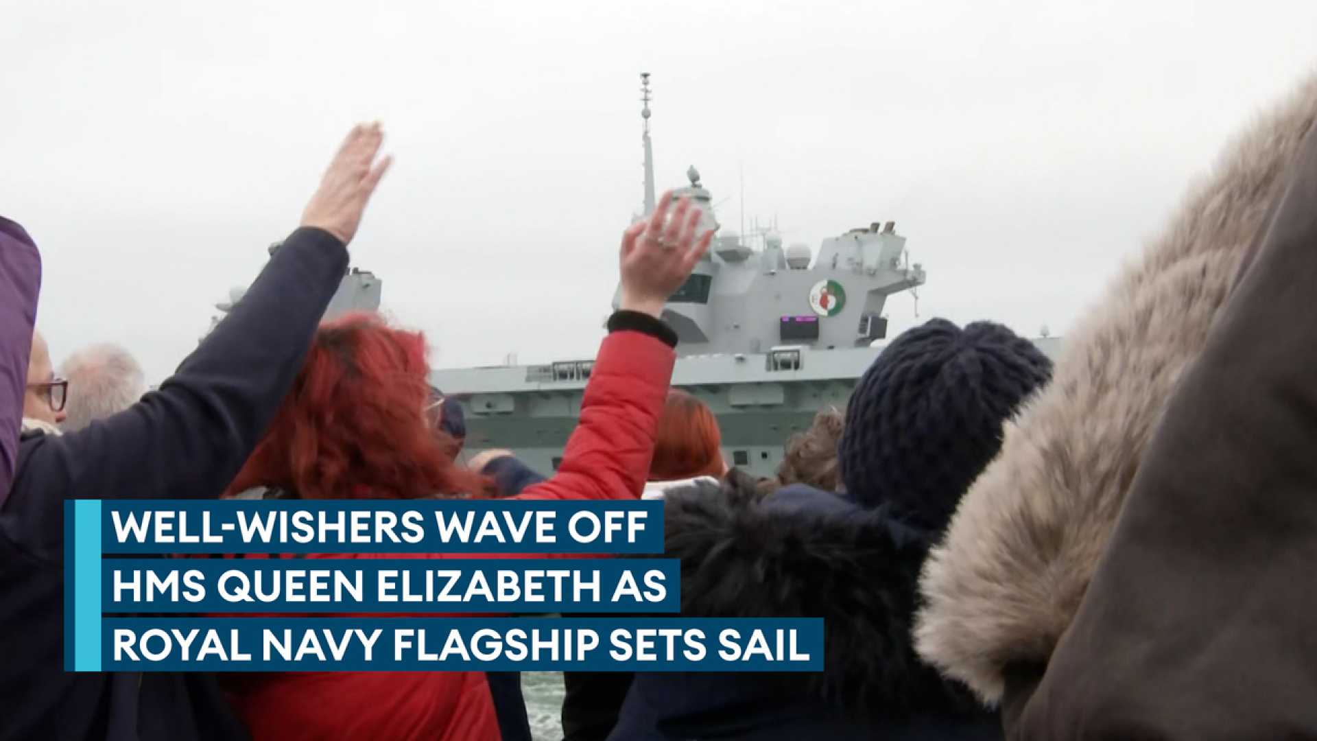 Hms Queen Elizabeth Leaving Portsmouth Naval Base