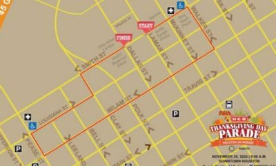 Houston Thanksgiving Day Parade Route Map