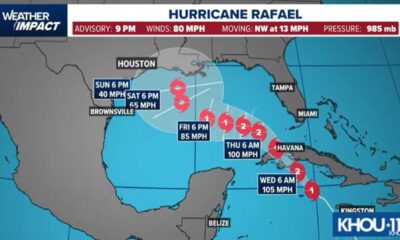 Hurricane Rafael Track Caribbean Gulf Of Mexico