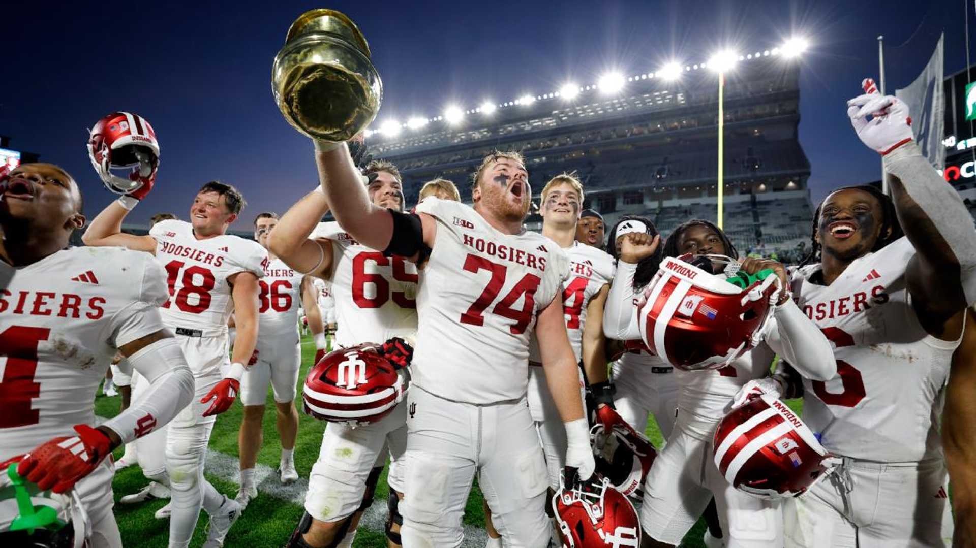 Indiana Hoosiers Football Team Celebration