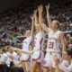 Indiana Hoosiers Women's Basketball Team Celebrating Win Over Stanford Cardinal