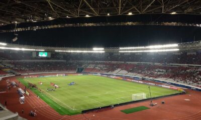 Indonesia Vs Japan Football Match Gelora Bung Karno Stadium